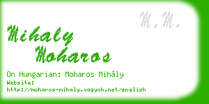 mihaly moharos business card