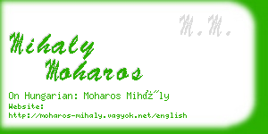 mihaly moharos business card